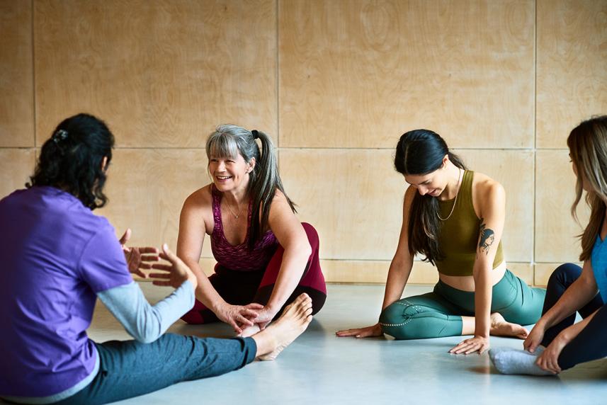 Women at a yoga class